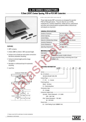 IL-312-20P-VF30-A1-E3500 datasheet  